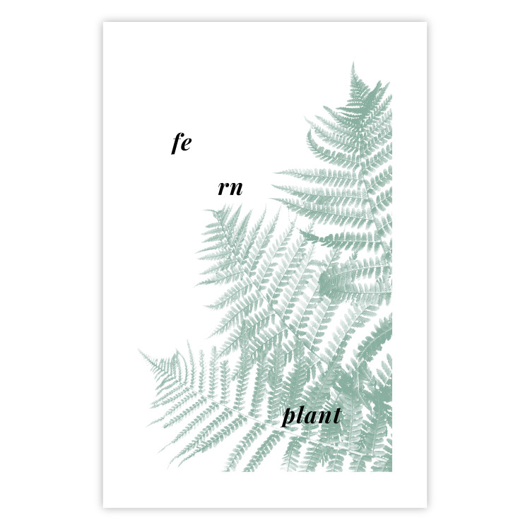 Wall Poster Fern Plant - green leaf with English text on a white background 122960 additionalImage 15