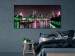 Canvas Print Night London panorama - view of Thames, lit skyscrapers and the bridge 123660 additionalThumb 3