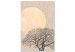 Canvas Art Print Morning Full Moon (1 Part) Vertical 123760