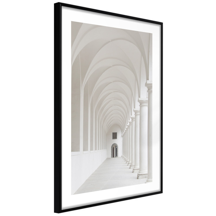 Poster Colonnade - building architecture with gray columns creating corridor 123860 additionalImage 3