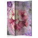 Room Separator Memory (3-piece) - pink orchids and delicate inscriptions in the background 124060