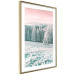Wall Poster Harsh Winter - winter forest landscape against mountains and red sky 124460 additionalThumb 9