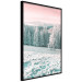 Wall Poster Harsh Winter - winter forest landscape against mountains and red sky 124460 additionalThumb 12