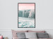 Wall Poster Harsh Winter - winter forest landscape against mountains and red sky 124460 additionalThumb 6