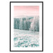 Wall Poster Harsh Winter - winter forest landscape against mountains and red sky 124460 additionalThumb 15