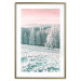 Wall Poster Harsh Winter - winter forest landscape against mountains and red sky 124460 additionalThumb 14