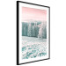 Wall Poster Harsh Winter - winter forest landscape against mountains and red sky 124460 additionalThumb 12