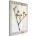 Canvas Print Glamour style mistletoe - a golden plant on grey, marble background 124960 additionalThumb 2