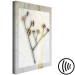 Canvas Print Glamour style mistletoe - a golden plant on grey, marble background 124960 additionalThumb 6