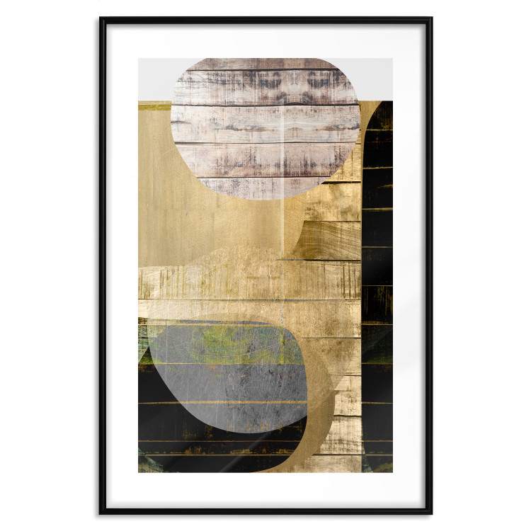 Poster Abstract Construction - abstraction made of wooden planks 125260 additionalImage 16
