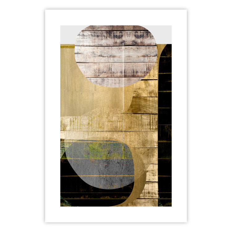Poster Abstract Construction - abstraction made of wooden planks 125260 additionalImage 18