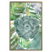 Wall Poster Tropical Flora - flower amidst tropical plants on a white background 125760 additionalThumb 20