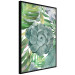 Wall Poster Tropical Flora - flower amidst tropical plants on a white background 125760 additionalThumb 10