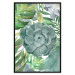Wall Poster Tropical Flora - flower amidst tropical plants on a white background 125760 additionalThumb 18