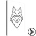 Canvas Art Print Black wolf outlines - geometric composition on a white background 125860 additionalThumb 6