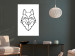 Canvas Art Print Black wolf outlines - geometric composition on a white background 125860 additionalThumb 3