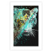 Poster Mint Tiger - colorful composition of a wild cat on a black background 126860 additionalThumb 25
