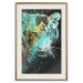 Poster Mint Tiger - colorful composition of a wild cat on a black background 126860 additionalThumb 20