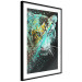 Poster Mint Tiger - colorful composition of a wild cat on a black background 126860 additionalThumb 8
