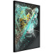 Poster Mint Tiger - colorful composition of a wild cat on a black background 126860 additionalThumb 13