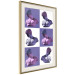 Poster Greek Checkerboard - Greek sculptures on purple checkerboard background 127860 additionalThumb 3