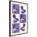 Poster Greek Checkerboard - Greek sculptures on purple checkerboard background 127860 additionalThumb 2