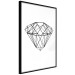 Wall Poster Noble - black line art of diamond on white contrasting background 127960 additionalThumb 11