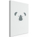 Canvas Art Print Smiling Koala (1-piece) Vertical - animal on a gray background 130560 additionalThumb 2