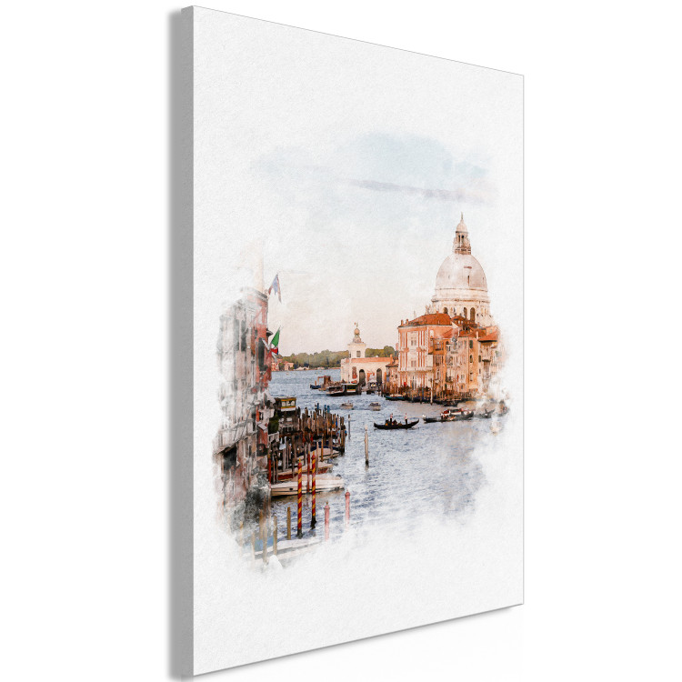 Canvas Art Print Watercolor Venice (1-piece) Vertical - painted cityscape 131560 additionalImage 2