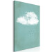 Canvas Print Clouds and birds - a pastel japandi style landscape of the sky 131760 additionalThumb 2