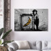 Canvas Inspired by Banksy - black and white 132460 additionalThumb 11