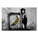Canvas Inspired by Banksy - black and white 132460