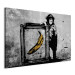 Canvas Inspired by Banksy - black and white 132460 additionalThumb 2