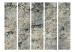 Room Separator Cracked Stone II (5-piece) - composition in shades of gray 132960 additionalThumb 3