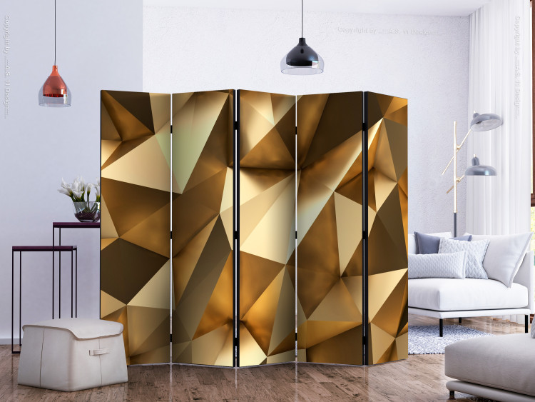 Room Divider Golden Dome II (5-piece) - elegant abstract space 133060 additionalImage 2