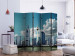 Room Separator Berlin II (5-piece) - city architecture in cool colors 133160 additionalThumb 2