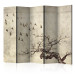 Room Divider Flock of Birds II (5-piece) - birds flying over a blossoming tree 133360