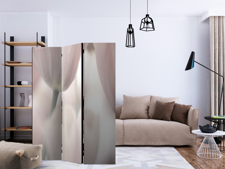 Room Divider Tulips Fine Art - Black and White - tulips in faded contrast 133960 additionalImage 4