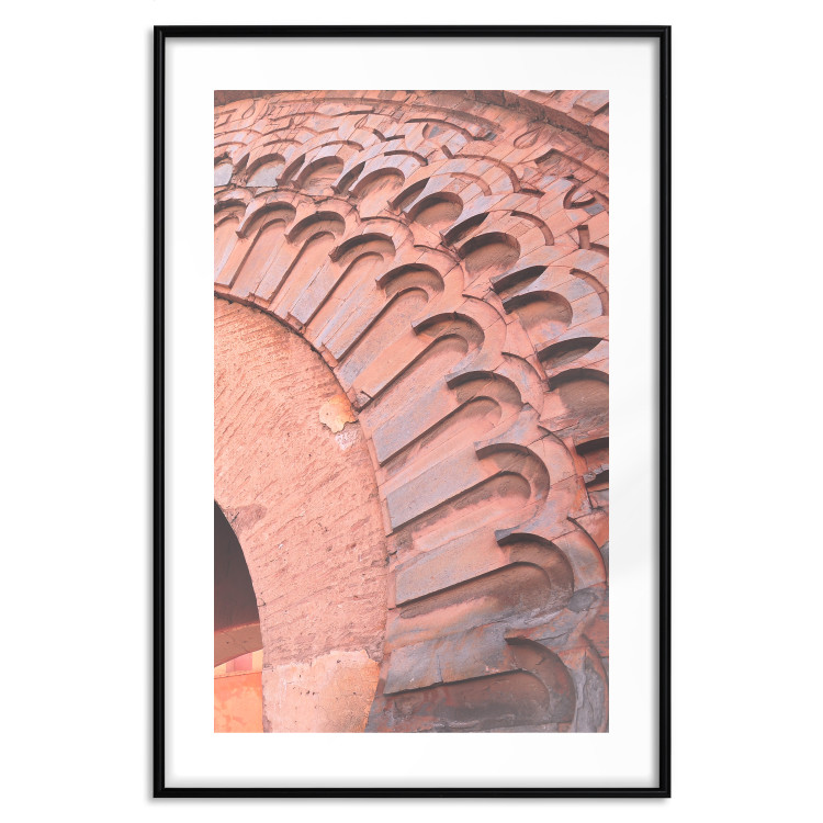 Poster Pastel Detail - orange architecture of a brick tunnel in the city 134760 additionalImage 23