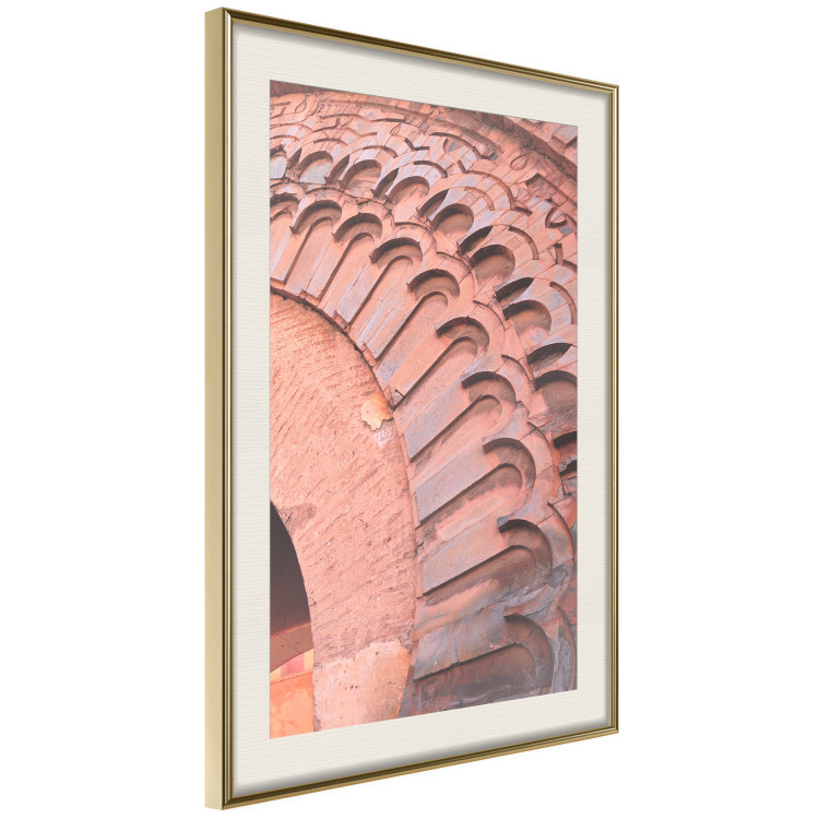 Poster Pastel Detail - orange architecture of a brick tunnel in the city 134760 additionalImage 3