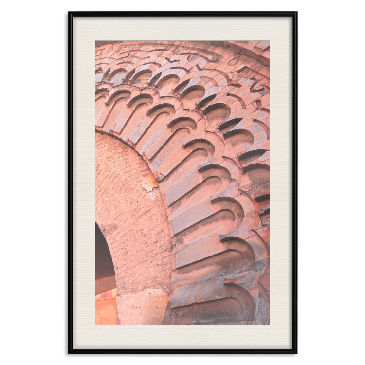 Poster Pastel Detail - orange architecture of a brick tunnel in the city 134760 additionalImage 24