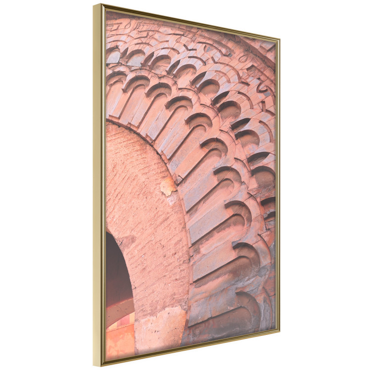Poster Pastel Detail - orange architecture of a brick tunnel in the city 134760 additionalImage 12