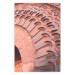 Poster Pastel Detail - orange architecture of a brick tunnel in the city 134760