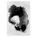 Poster Painted by Light - black abstraction of a human face on a white background 135360