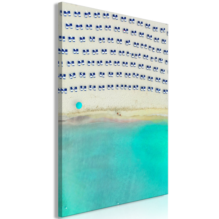 Canvas Italian beach - sea landscape seen from above with azure water 135860 additionalImage 2