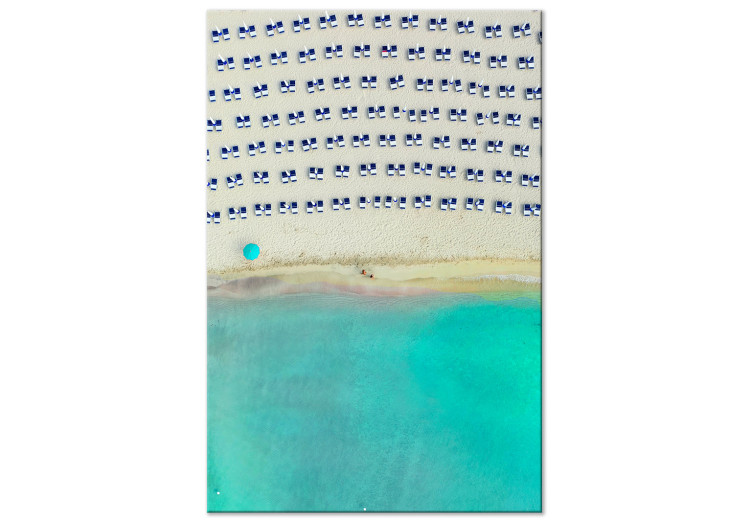 Canvas Italian beach - sea landscape seen from above with azure water 135860