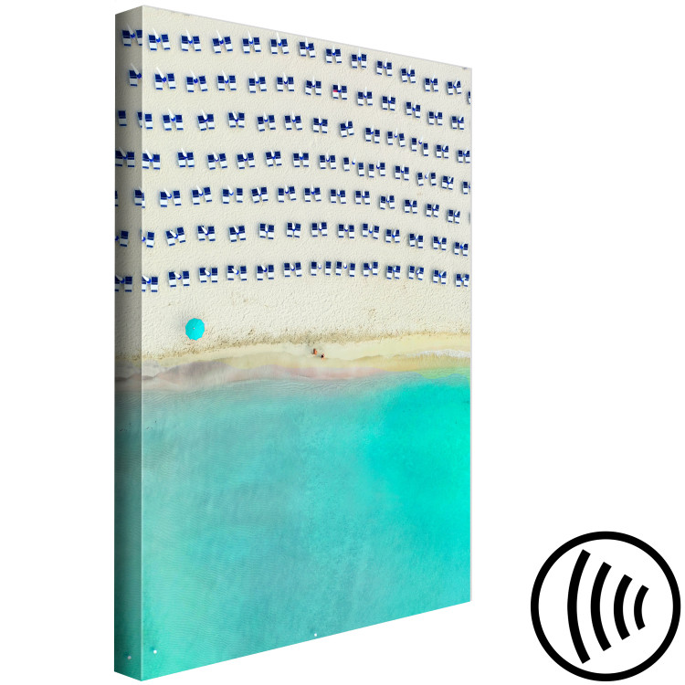 Canvas Italian beach - sea landscape seen from above with azure water 135860 additionalImage 6