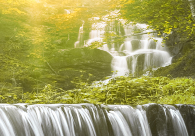 Large canvas print Awesome Waterfall - Green [Large Format] 136360 additionalImage 3