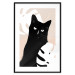 Wall Poster Cat in Monsteras - black animal among plants on a pastel background 137860 additionalThumb 10
