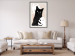 Wall Poster Cat in Monsteras - black animal among plants on a pastel background 137860 additionalThumb 22